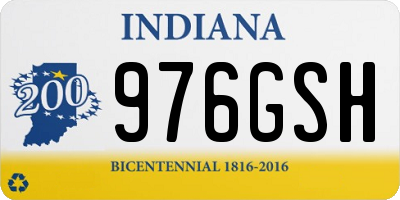 IN license plate 976GSH