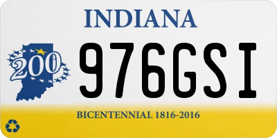 IN license plate 976GSI