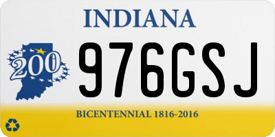 IN license plate 976GSJ