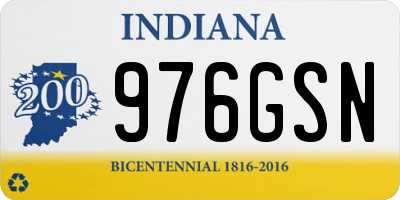 IN license plate 976GSN