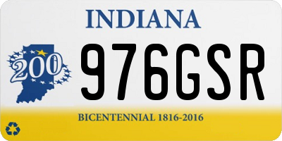 IN license plate 976GSR