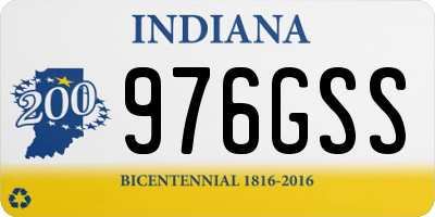 IN license plate 976GSS