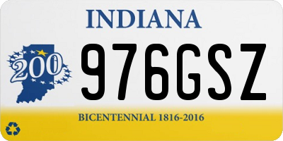 IN license plate 976GSZ