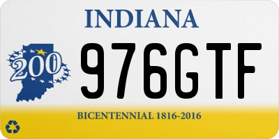 IN license plate 976GTF