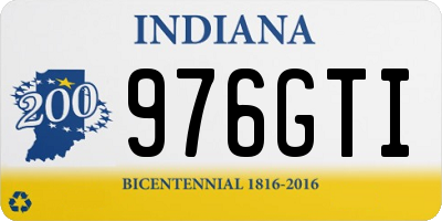 IN license plate 976GTI