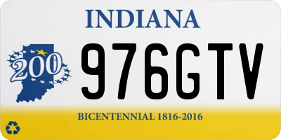 IN license plate 976GTV