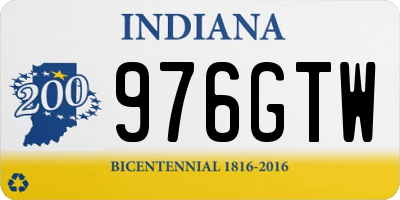 IN license plate 976GTW