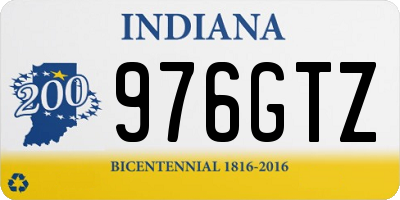 IN license plate 976GTZ