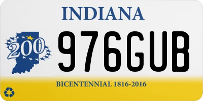 IN license plate 976GUB