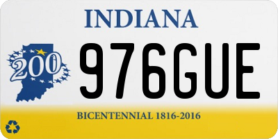 IN license plate 976GUE