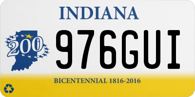 IN license plate 976GUI
