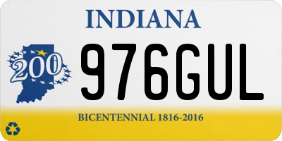 IN license plate 976GUL