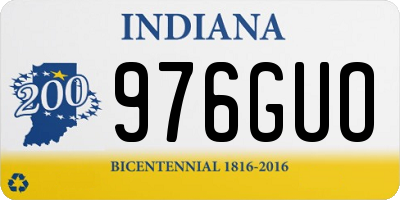 IN license plate 976GUO
