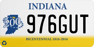 IN license plate 976GUT