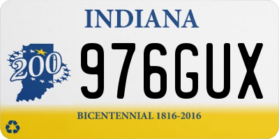 IN license plate 976GUX