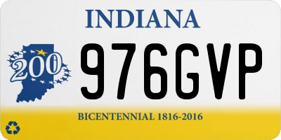 IN license plate 976GVP