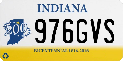 IN license plate 976GVS