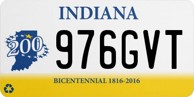 IN license plate 976GVT
