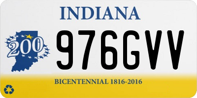 IN license plate 976GVV