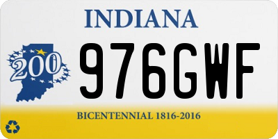 IN license plate 976GWF