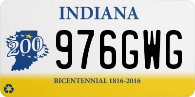 IN license plate 976GWG