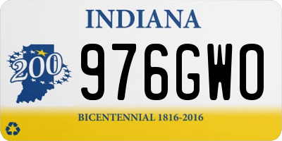 IN license plate 976GWO
