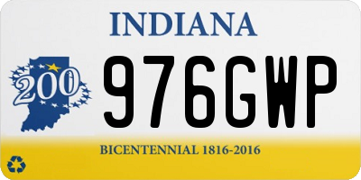 IN license plate 976GWP