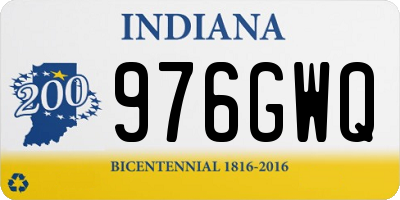 IN license plate 976GWQ
