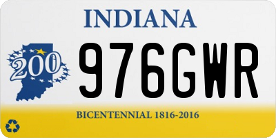 IN license plate 976GWR