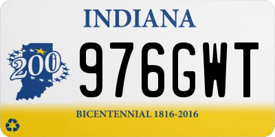 IN license plate 976GWT