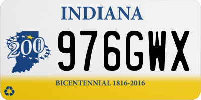 IN license plate 976GWX