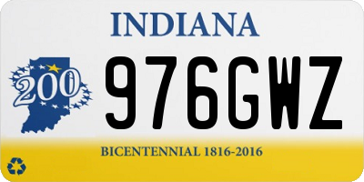 IN license plate 976GWZ