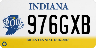 IN license plate 976GXB