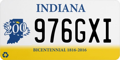 IN license plate 976GXI