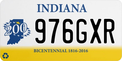 IN license plate 976GXR