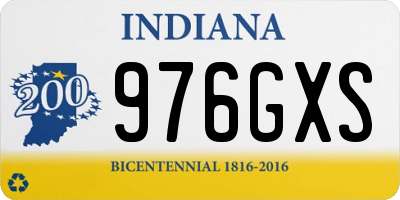 IN license plate 976GXS