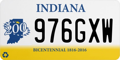 IN license plate 976GXW