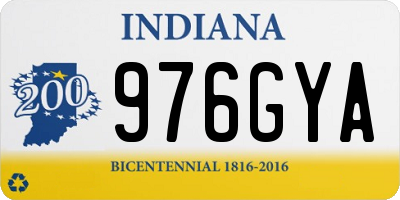 IN license plate 976GYA