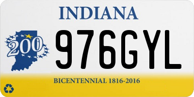 IN license plate 976GYL