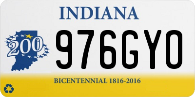 IN license plate 976GYO