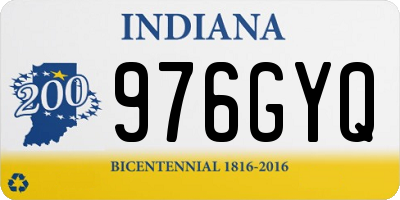 IN license plate 976GYQ