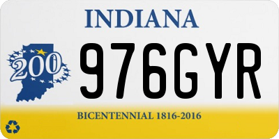 IN license plate 976GYR