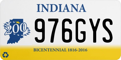 IN license plate 976GYS