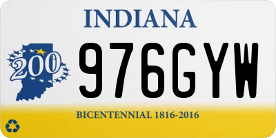 IN license plate 976GYW