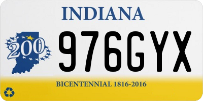 IN license plate 976GYX
