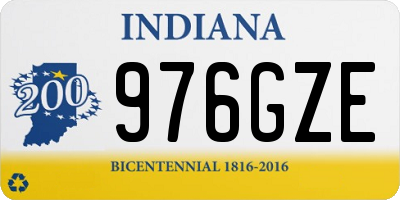 IN license plate 976GZE