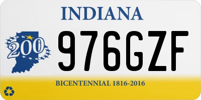 IN license plate 976GZF