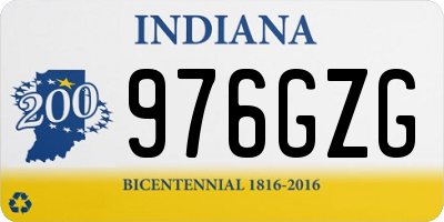 IN license plate 976GZG