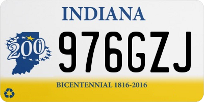 IN license plate 976GZJ
