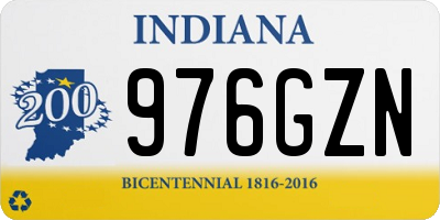 IN license plate 976GZN